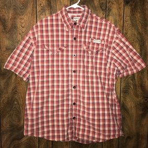 Red Plaid Magellan Fishing Shirt Size Large